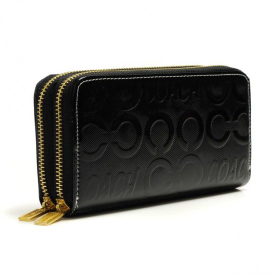 Coach In Signature Large Black Wallets ARW | Coach Outlet Canada